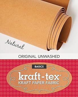 kraft-tex Natural Original Unwashed: Kraft Paper Fabric, 19” x 1.5 Yard Roll (kraft-tex Basics)