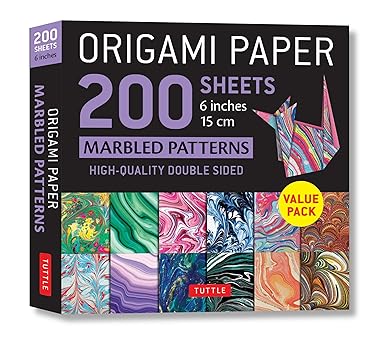 Origami Paper 200 sheets Marbled Patterns 6