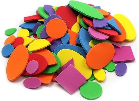 Creative Arts by Charles Leonard Foam Shapes, Assorted Colors, 264 Pieces/Bag (70526)