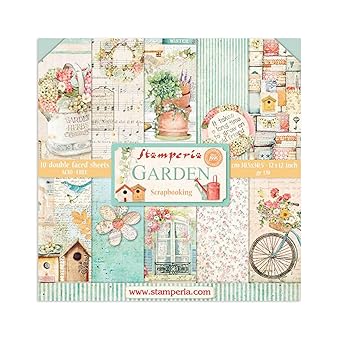 Stamperia Intl Scrapbooking Paper, Multi-Colored 10 Pack