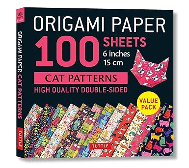 Origami Paper 100 sheets Cat Patterns 6