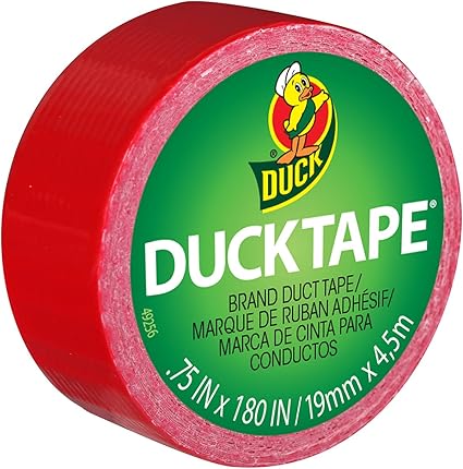 ShurTech Mini Duck Tape, 0.75 x 180-Inches, Red