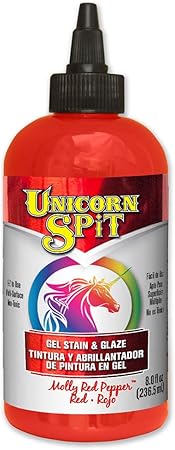 Unicorn Spit Red Wood Stain & Glaze 8oz-Molly Pepper, 8 Fl Oz (Pack of 1)