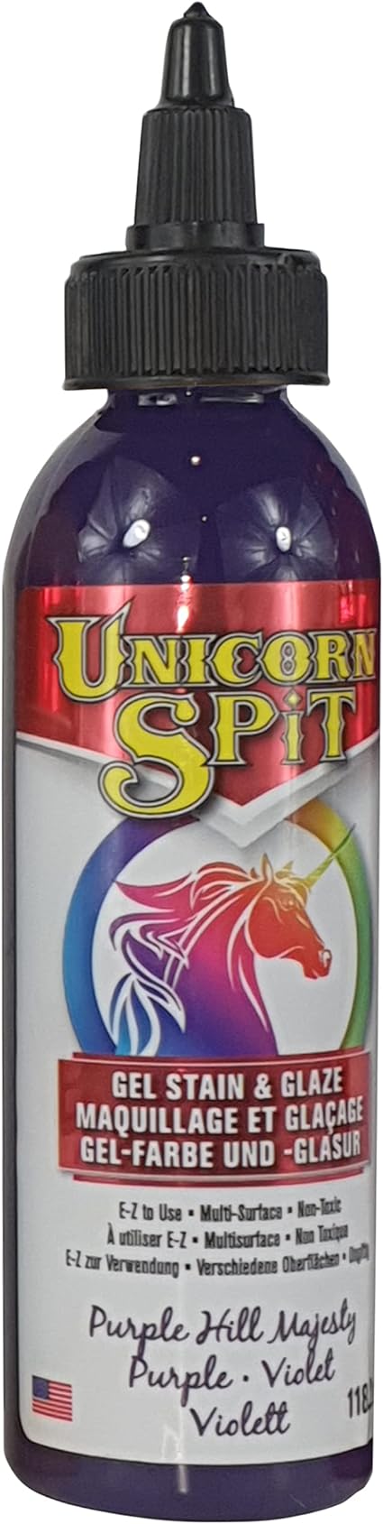 Unicorn SPiT 5770009 Gel Stain and Glaze, Purple Hill Majesty 4.0 FL OZ Bottle