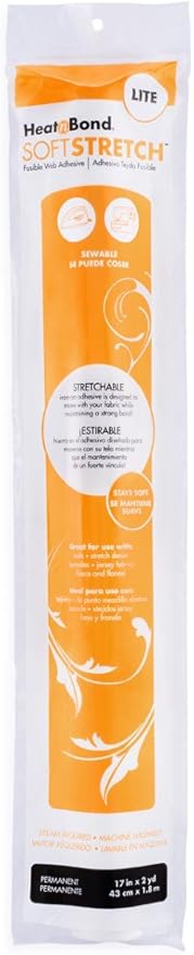 HeatnBond SoftStretch Lite Iron-On Adhesive Adhesive, 17 Inches x 2 Yards