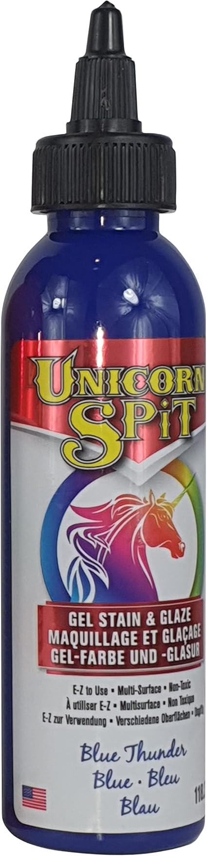 Unicorn SPiT 5770008 Gel Stain and Glaze, Blue Thunder 4.0 FL OZ Bottle, 1