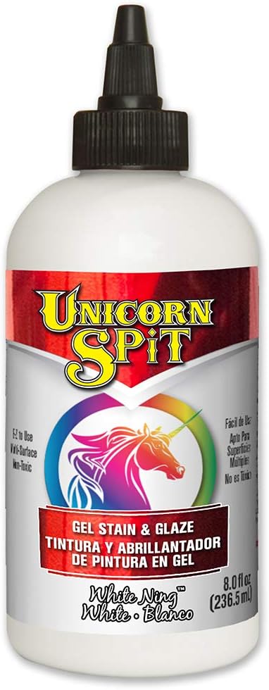 Unicorn SPiT 5771005 Gel Stain and Glaze, White Ning 8.0 Bottle, 8 Fl Oz (Pack of 1)