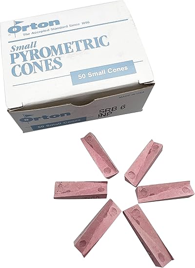 Pyrometric Cones For Monitoring Ceramic Kiln Firings-Cone 6 (1 Pkg/50)