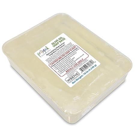 Primal Elements Olive Oil Soap Base - Moisturizing Melt and Pour Glycerin Soap Base for Crafting and Soap Making, Vegan, Cruelty Free, Easy to Cut - 10 Pound