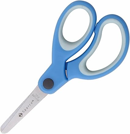 Sparco 39045 Scissors, 5-Inch , Blunt Tip, Easy Grip Handle, Blue