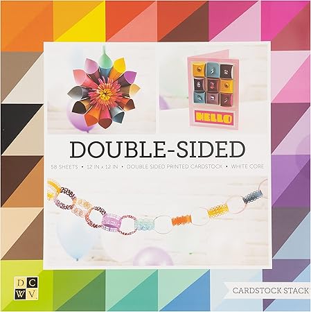 DCWV Die Cuts With a View, 12x12, 58 Sheets of Double Sided Cardstock, Die-cutting, Embossing, Card Making, Scrapbooking, Card Making, Acid-free, Archive-safe, Vibrant Colors, Cutting Machines & More