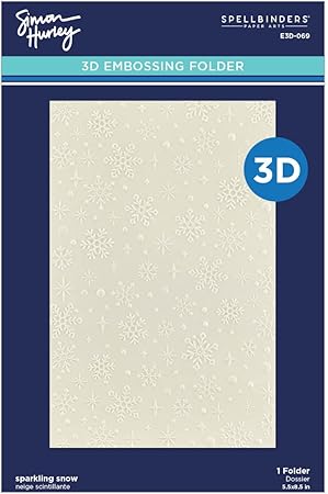 Spellbinders Sparkling Snow 3D Embossing Folder by Simon Hurley, Clear