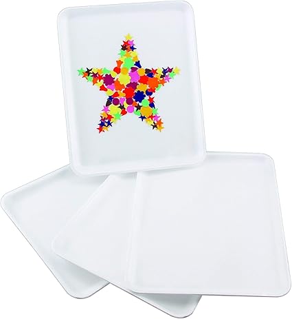 White Foam Meat Trays 9x11-Inch White Tray for Crafts, Food, Painting, 25 Pieces