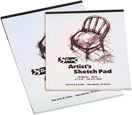 Sax - 453695 Artists Sketch Pad, White, 14