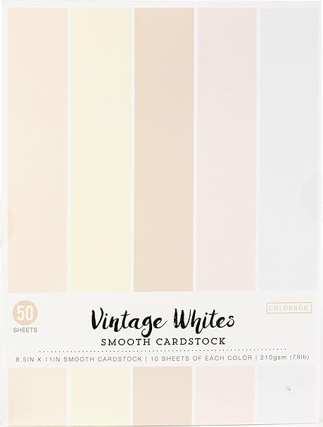 Colorbok 8.5in Smooth Cardstock Whites, Multi-Colored