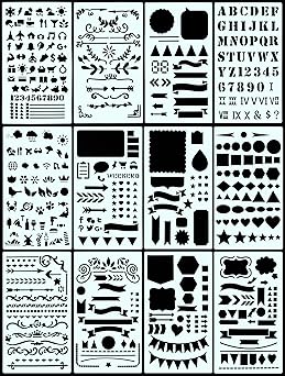 Dotted Journal Stencil Set (Over 300 designs that are great for bullet journaling, planners, and notebooks)