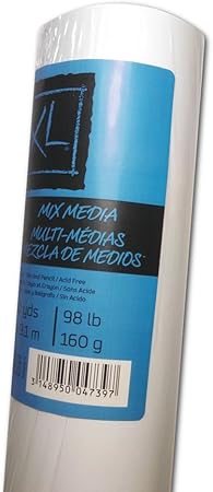 Canson XL Series Mixed Media Paper, Roll, 36inx10yd (98lb/160g) - Artist Paper for Adults and Students - Watercolor, Gouache, Graphite, Ink, Pencil, Marker