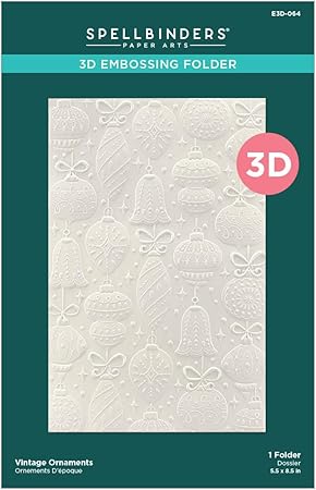 Spellbinders Vintage Ornaments Embossing Folder, Clear