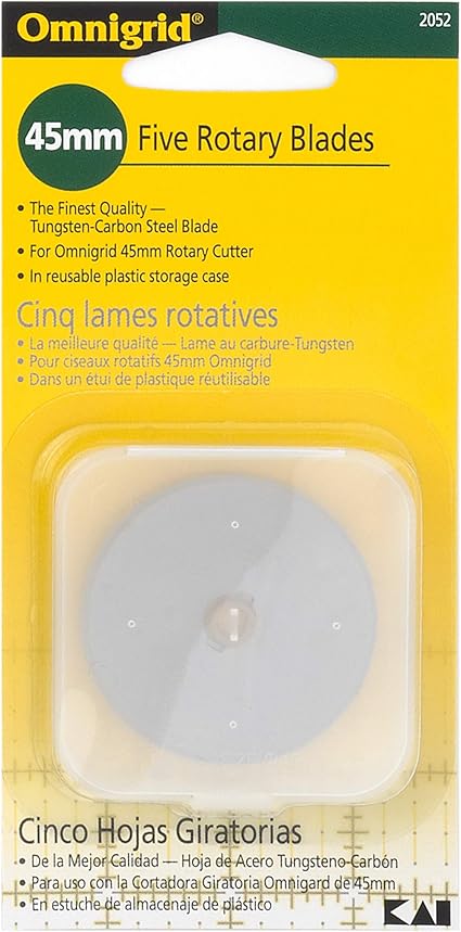 Omnigrid 45mm Rotary Blade Refill- 5 per Package, Silver