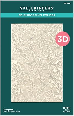 Spellbinders Evergreen Embossing Folder, Clear