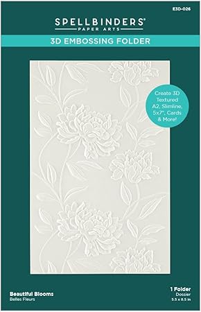 SPELLBINDERS PAPERCRAFTS, INC 3D Embossing Folder Beau Bloom, Opaque