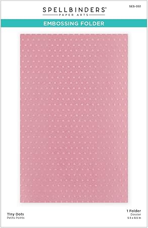 Spellbinders Tiny Dots Embossing Folder, Clear