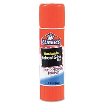 Elmer's Washable School Glue Stick, Disappearing Purple, 0.77 oz, Pack of 12