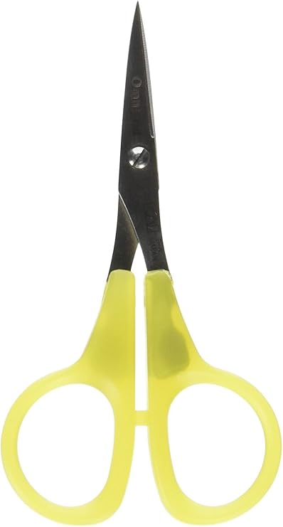 Omnigrid 4-Inch, Ultra Sharp Point, Stainless Steel, 1 Count Needlecraft Scissors, Оnе Расk, Yellow