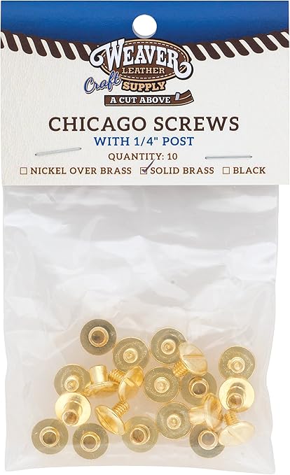 Weaver Leather Chicago Screws Solid Brass