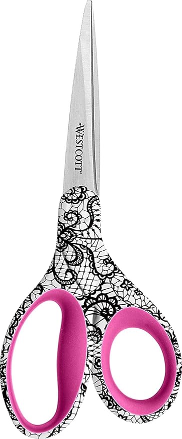 Westcott Trendsetter Straight Lace Pattern Scissor, 8