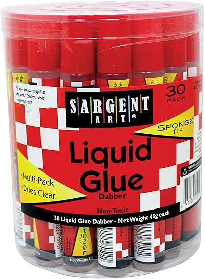 Sargent Art 97-0501 30ct Liquid Glue Dabber Bucket Pack, Red