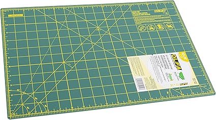 OLFA 9880 RM-CG 12-Inch x 18-Inch Self-Healing Double-Sided Rotary Mat, Green