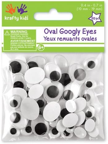 Multicraft Imports Black Paste-On Googly Eyes Assorted 10mm to 19mm 80/Pkg