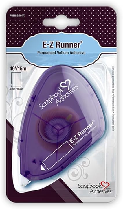 Scrapbook Adhesives by 3L Runner, E-Z Fine Permanent Adhesive Dispenser, 49-Feet, One Size