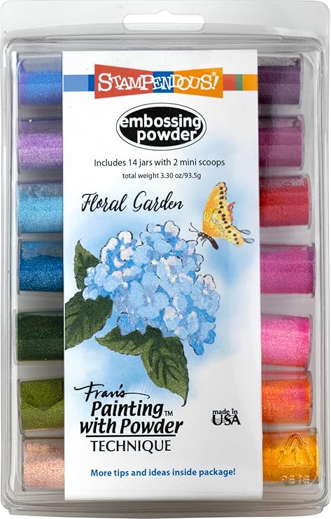 Stampendous Embossing Powder 14/Pkg 4.09oz-Floral Garden, Assorted