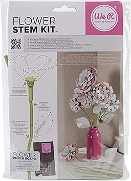 We R Memory Keepers Flower Stem Kit, Floral Arranging Craft Supplies Flower Stem Set Paper Crafts Flower Crafts Paper Flower Bouquet Paper Flowers for Crafts Paper Flower Decoration DIY Flowers