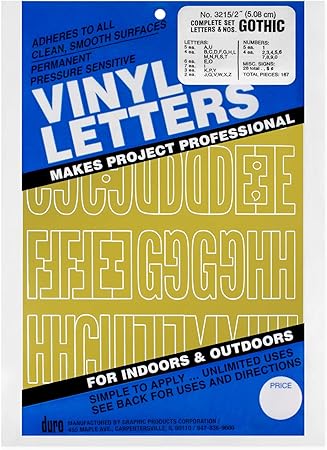 Graphic Products Permanent Adhesive Vinyl Letters and Numbers (167/pkg), 2