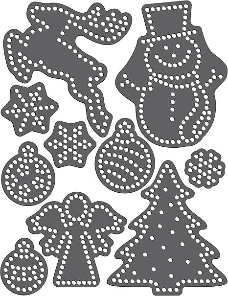 Rhinestone Genie Christmas Magnetic Rhinestone Template, Black