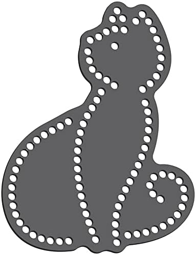 Rhinestone Genie CAT Sitting 5 inch Magnetic Rhinestone Template, Black