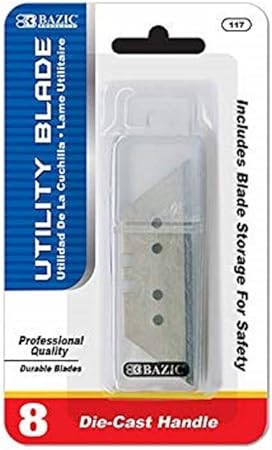 BAZIC Utility Knife Replacement Blade (8/Pack) (Case of 24)