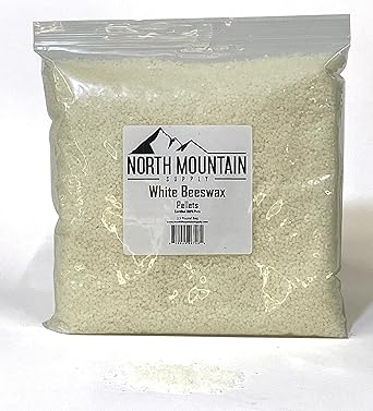 North Mountain Supply 100% Pure White Beeswax Pellets - Great for Personal Care Products and Candle Making -2.5lb Bag