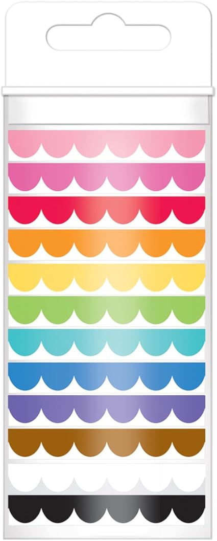 DOODLEBUG 4800 Monochromatic Washi Tape (12 Pack), 8mm x 12 yd, Oil Pastel