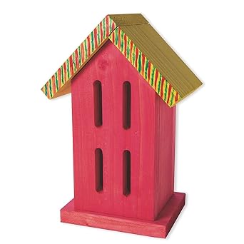 S&S Worldwide Wood Butterfly House Kit, Unfinished, Unassembled, DIY, Precut Wood, Easy Assembly, For Kids, Adults, Seniors, Decorate w/Paint, Stain, Markers, For School, Camp, 5-1/4