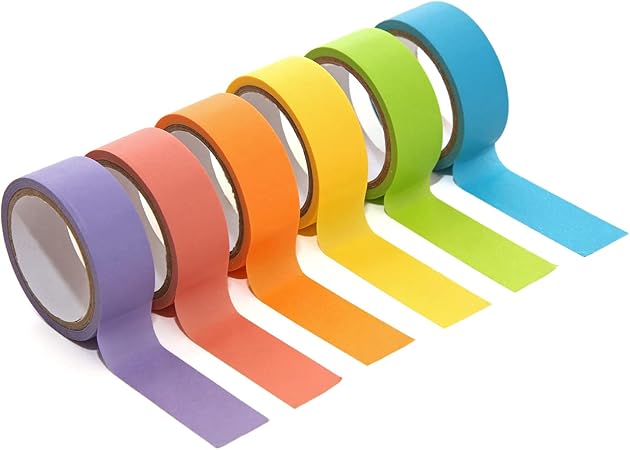 Zink Colorful Washi Tape Set with Full Rainbow of Pastel