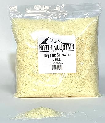 North Mountain Supply 100% Pure Certified Organic Beeswax Pellets - Great for Personal Care Products and Candle Making - USDA Certified - 2.5lb Bag