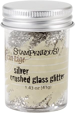 Stampendous Glass Glitter 1.43 Ounces-Silver