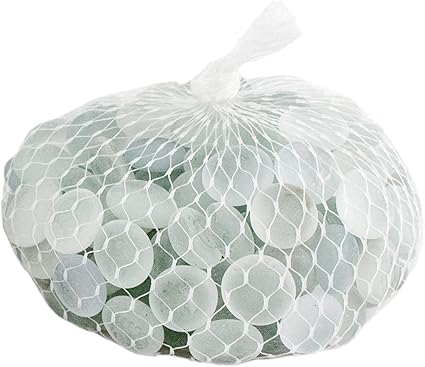 SuperMoss (24132) Soft Glass Pebbles Vase Filler, 2 lb, Frosted White