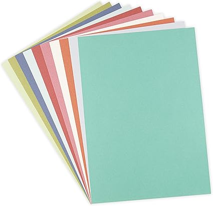 Sizzix Surfacez Cardstock Sheets A4 60PK (10 Botanical Colours), 665276