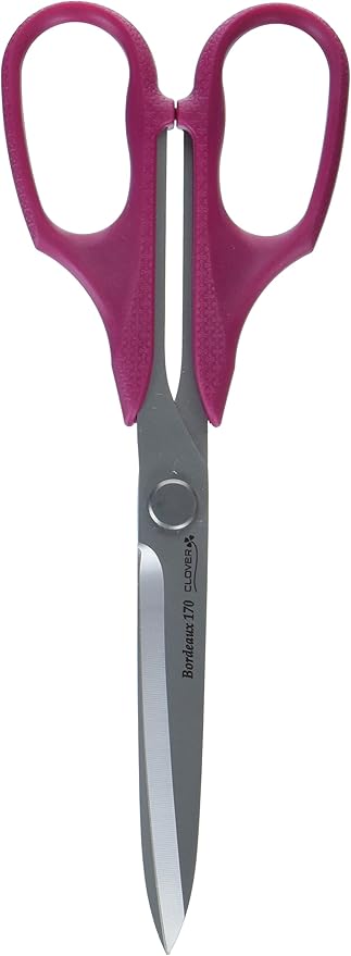 Clover Bordeaux Ultimate Scissors-17cm, 17cm, Red