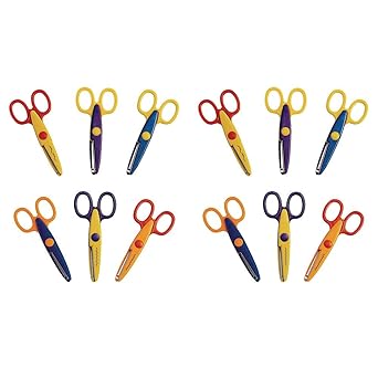 Crazy Cut Craft Scissors, Set of 12, School Art Supplies, Art Supplies, Craft Projects, Children, Gift, Classroom, Home, DIY, DYO, Arts and Crafts,